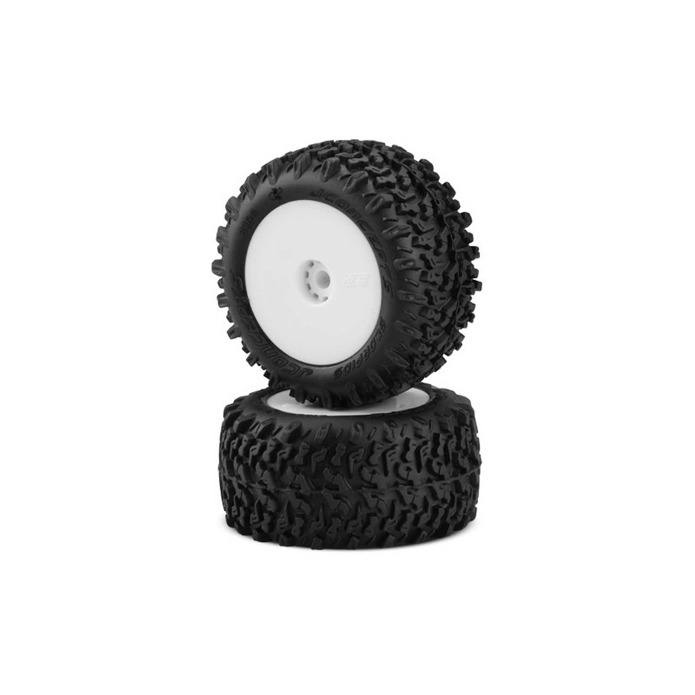 JConcepts Inc. Scorpios Tire Green Compound White Wheel 2 JCO31001221 RC Tire