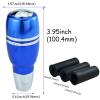 Temzzer 4 in Weighted Alloy Gear Shift Handle Lever Knob with Push Button Heavy Racing Car Shift Lever Stick for Most Automatic Transmission Vehicles (Blue) view 4