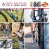 Seatylock FoldyLock Mini Folding Bike Lock - Patented Lightweight Bicycle Lock - Heavy Duty Anti Theft Guard with Key for Electric Scooter & City Bikes - 29.5" view 4