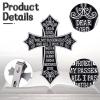Tallew 2 Pcs Religious Cross Sun Visor Clips for Cars with Prayer Blessing view 2
