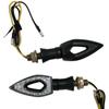 MotorToGo Black Sequential Turn Signals Diamond LED (Flasher Free) Turn Signals Blinkers Indicators Compatible for Kawasaki ZR1100 view 1
