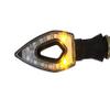 MotorToGo Black Sequential Turn Signals Diamond LED (Flasher Free) Turn Signals Blinkers Indicators Compatible for Kawasaki ZR1100 view 2