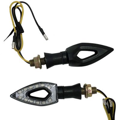 MotorToGo Black Sequential Turn Signals Diamond LED (Flasher Free) Turn Signals Blinkers Indicators Compatible for 1996 Yamaha FZR600R