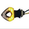 MotorToGo Black Sequential Turn Signals Diamond LED (Flasher Free) Turn Signals Blinkers Indicators Compatible for 2011 Triumph Tiger 1050 view 3