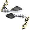 MotorToGo Chrome Short Stem mini LED Turn Signal Lights Indicators Blinkers Compatible for 2017 Ducati Monster 797 view 1