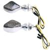 MotorToGo Chrome Short Stem mini LED Turn Signal Lights Indicators Blinkers Compatible for 2017 Ducati Monster 797 view 3