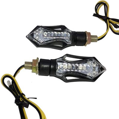 MotorToGo Black Sequential Turn Signals LED Turn Signals Blinkers Indicators Compatible for 1997 Kawasaki Concours 1000