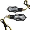 MotorToGo Black Sequential Turn Signals LED Turn Signals Blinkers Indicators Compatible for 1997 Kawasaki Concours 1000 view 1