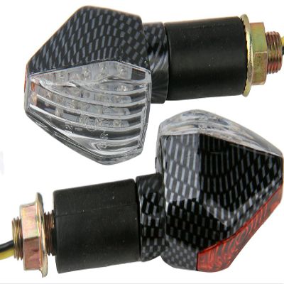 MotorToGo Carbon LED Motorcycle Turn Signal Blinkers Indicators Blinkers Turn Signal Lights Compatible for 2003 Honda CBR600RR