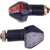 MotorToGo Carbon LED Motorcycle Turn Signal Blinkers Indicators Blinkers Turn Signal Lights Compatible for 2003 Honda CBR600RR view 2