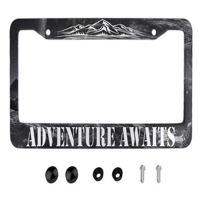 Breast Cancer Awareness License Plate Frame American Flag Car Tag Cover Pink Ribbon Auto Accessories