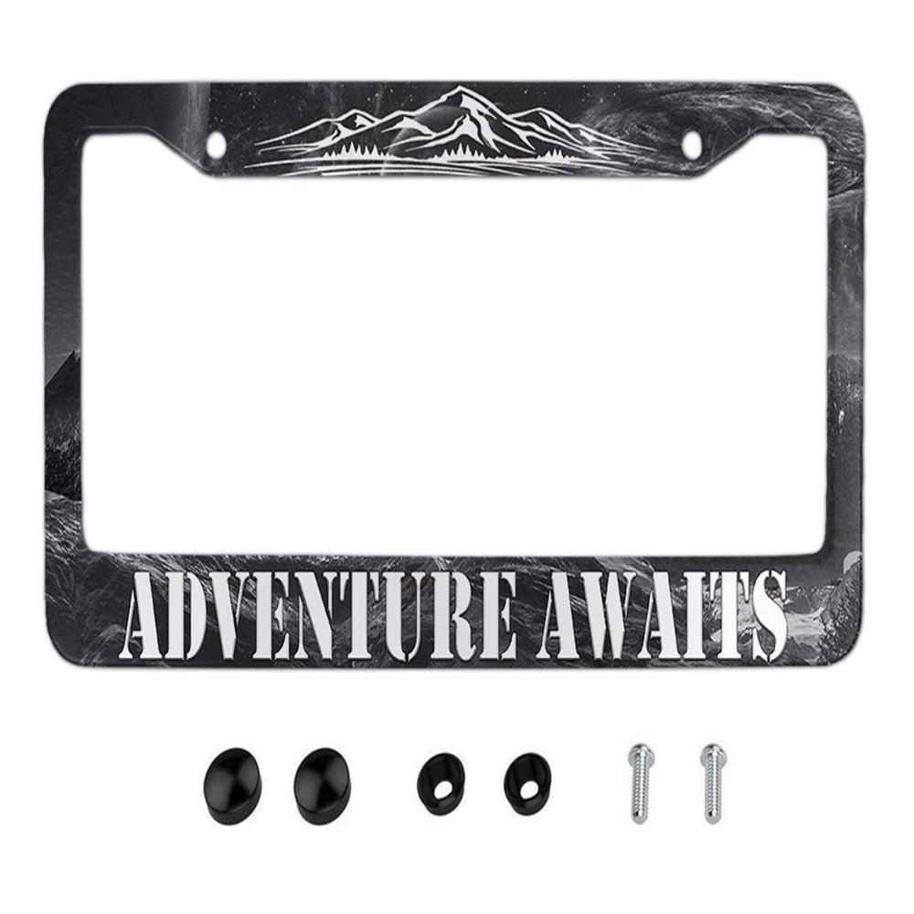 Breast Cancer Awareness License Plate Frame American Flag Car Tag Cover Pink Ribbon Auto Accessories