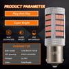 GLOFE High Power 92smd LED Bulbs 14000K Pink Purple 1156 P21W 7506 BA15S Brake Center High Stop DRL Tail Stop Daytime Running Light LED Bulb Lamp Replacement for Cars,Trucks, SUVs, Vans view 2