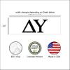 Pro-Graphx Delta Upsilon Greek Fraternity Sticker Decal, 2.5 Inches Tall, Black view 2
