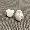 Precision Football Helmet Visor Clips // Fits Kids, Youth & Adult Helmet Brands // Eye Shield Hardware (White) view 3