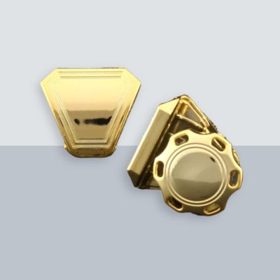 Precision Football Helmet Visor Clips // Fits Kids, Youth & Adult Helmet Brands // Eye Shield Hardware (Mirror Gold)