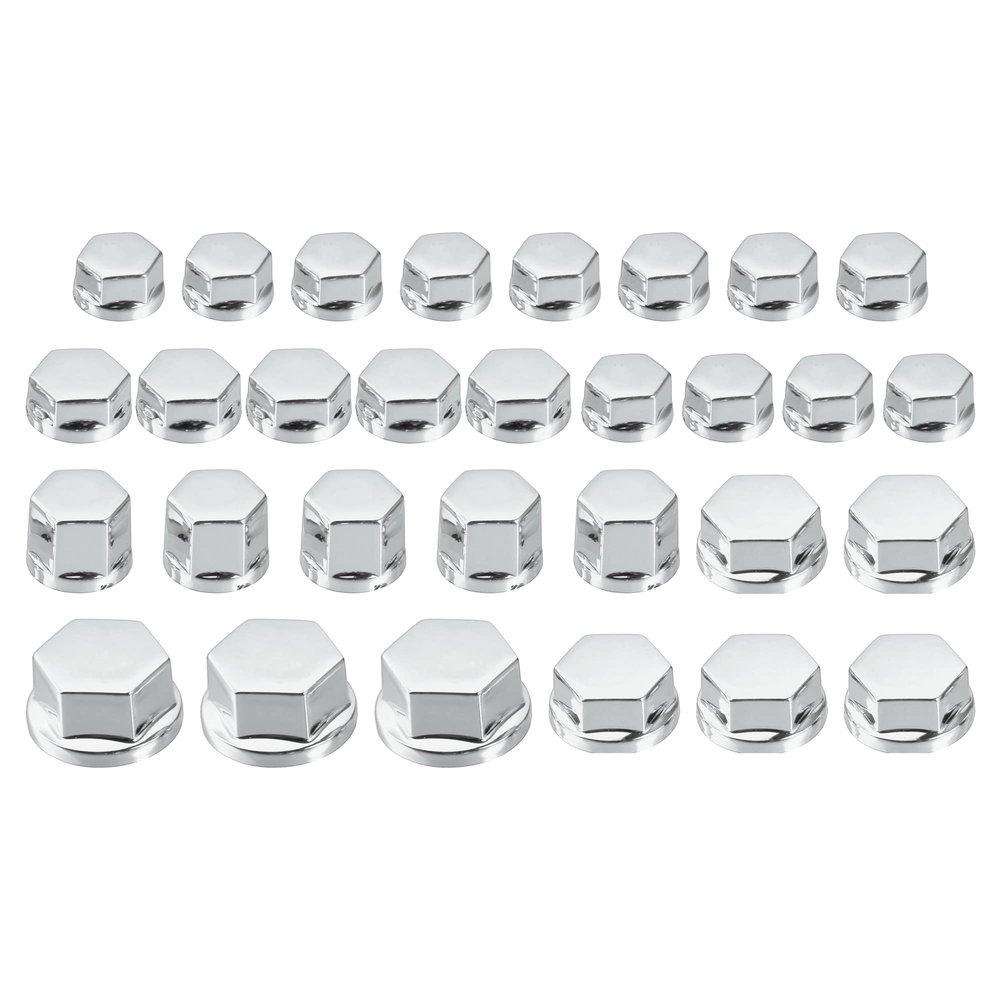 Motoforti 1 Set Screw Cap Motorcycle Motorbike Screw Nut Bolt Cap Cover Decoration for Kawasaki for Honda Silver Tone