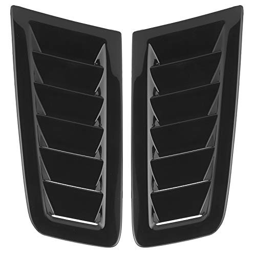 Aluminum Hood Vent Kit, Hood Scoop 2Pcs Universal Car Hood Vent Scoop Kit Auto Hoods Vents Bonnet Cover Universal Bonnet Air Vents Engine Hood,Car Hood Vent for Focus Rs Mk2 (Glossy Black)
