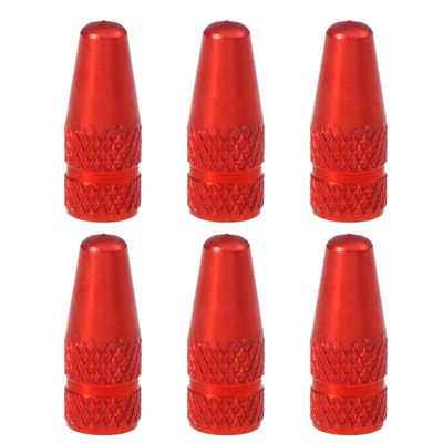 NOLITOY 6 Pack Bicycle Presta Valve Cap, Aluminum Alloy Bike Tire Caps Air Covers, Used on Presta French Valve Stem Caps for MTB, Mountain Bike, Road Bike, Bicycles