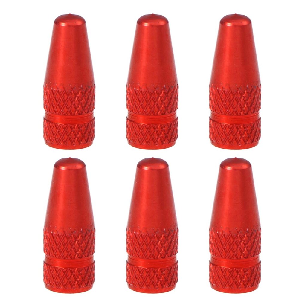 NOLITOY 6 Pack Bicycle Presta Valve Cap, Aluminum Alloy Bike Tire Caps Air Covers, Used on Presta French Valve Stem Caps for MTB, Mountain Bike, Road Bike, Bicycles