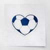 Transparent Decal Stickers of Love Soccer (Navy Blue) Premium Waterproof Vinyl Decal Stickers for Laptop Phone Accessory Helmet Car Window Mug Tuber Cup Door Wall Decoration ANDSKUS0g4996AB view 1
