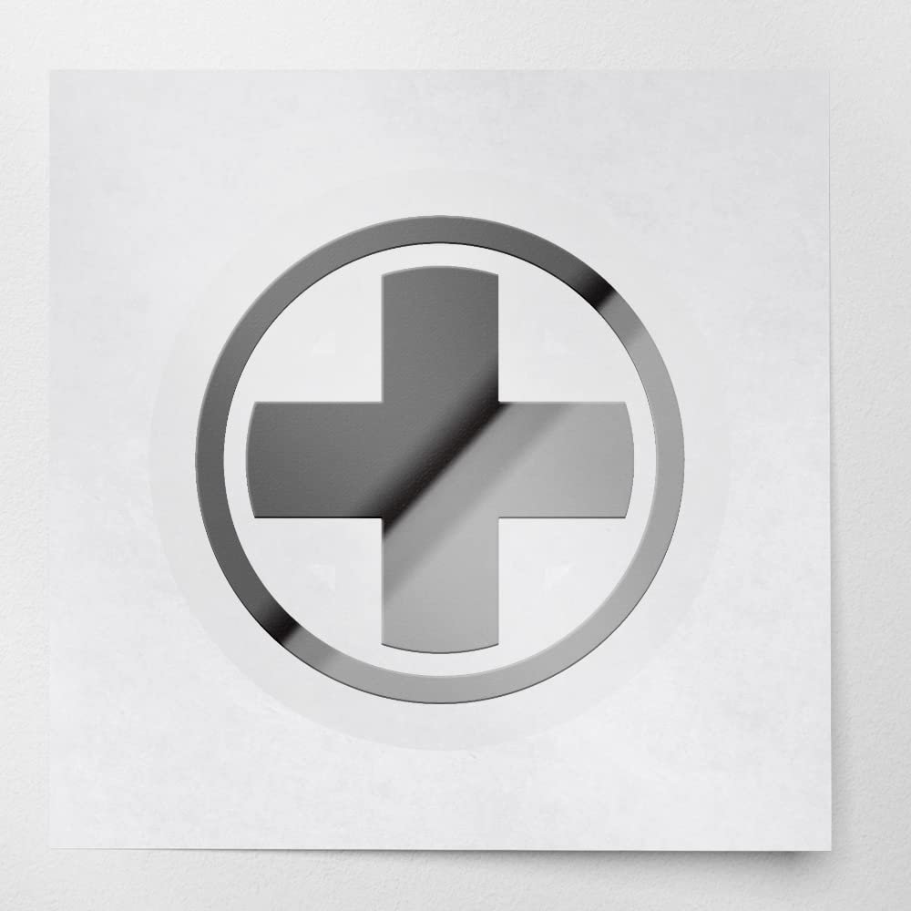 Transparent Decal Stickers of Nurse Cross Frames (Metallic Silver) Premium Waterproof Vinyl Decal Stickers for Laptop Phone Accessory Helmet Car Window Mug Tuber Cup Door Wall Decorat ANDSKUS0g6434SI