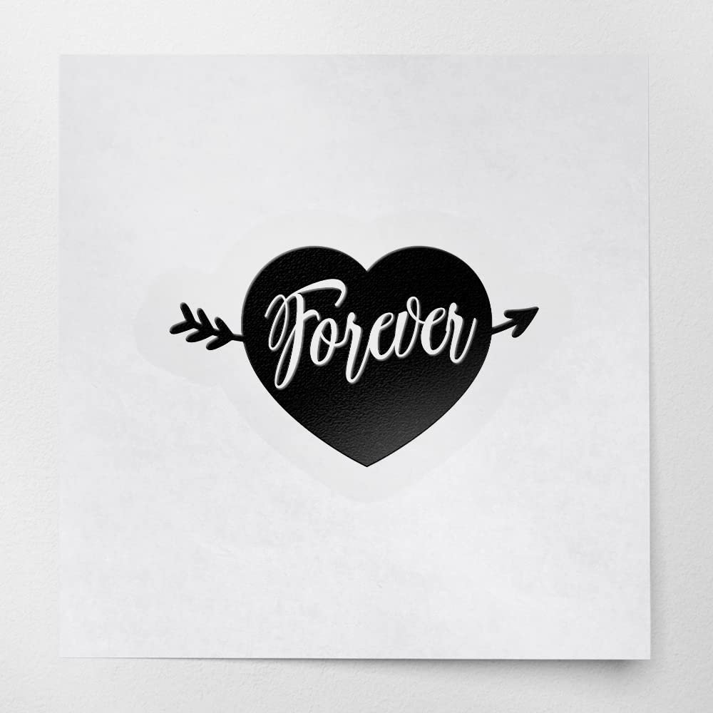 Transparent Decal Stickers of Forever (Black) Premium Waterproof Vinyl Decal Stickers for Laptop Phone Accessory Helmet Car Window Mug Tuber Cup Door Wall Decoration ANDSKUSg10923BL