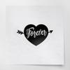 Transparent Decal Stickers of Forever (Black) Premium Waterproof Vinyl Decal Stickers for Laptop Phone Accessory Helmet Car Window Mug Tuber Cup Door Wall Decoration ANDSKUSg10923BL view 1