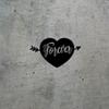 Transparent Decal Stickers of Forever (Black) Premium Waterproof Vinyl Decal Stickers for Laptop Phone Accessory Helmet Car Window Mug Tuber Cup Door Wall Decoration ANDSKUSg10923BL view 2
