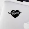 Transparent Decal Stickers of Forever (Black) Premium Waterproof Vinyl Decal Stickers for Laptop Phone Accessory Helmet Car Window Mug Tuber Cup Door Wall Decoration ANDSKUSg10923BL view 3