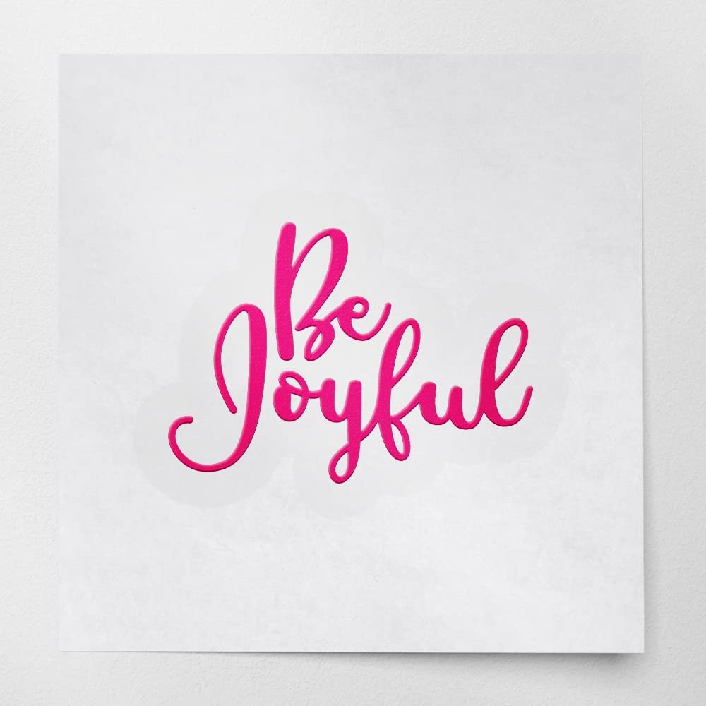 Transparent Decal Stickers of Be Joyful (Pink) Premium Waterproof Vinyl Decal Stickers for Laptop Phone Accessory Helmet Car Window Mug Tuber Cup Door Wall Decoration ANDSKUS0g7244PI
