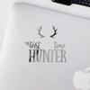 Transparent Decal Stickers of First Time Hunter (Metallic Silver) Premium Waterproof Vinyl Decal Stickers for Laptop Phone Accessory Helmet Car Window Mug Tuber Cup Door Wall Decorati ANDSKUS0g8403SI view 3