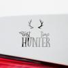 Transparent Decal Stickers of First Time Hunter (Metallic Silver) Premium Waterproof Vinyl Decal Stickers for Laptop Phone Accessory Helmet Car Window Mug Tuber Cup Door Wall Decorati ANDSKUS0g8403SI view 4