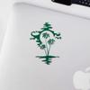 Transparent Decal Stickers of Palm Tree (Green) Premium Waterproof Vinyl Decal Stickers for Laptop Phone Accessory Helmet Car Window Mug Tuber Cup Door Wall Decoration ANDSKUSg11742GR view 3