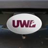GRAPHICS & MORE University of Wisconsin - La Crosse University Secondary Logo Oval Tow Trailer Hitch Cover Plug Insert view 2