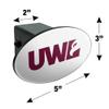 GRAPHICS & MORE University of Wisconsin - La Crosse University Secondary Logo Oval Tow Trailer Hitch Cover Plug Insert view 3