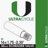 ULTRACYCLE Schrader Valve Bicycle Tire Inner Tube 16'' x 1.75-2.35'' 35 mm view 2