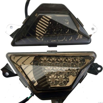MotorToGo 1Pair Motorcycle Smoke Lens LED Turn Signals Assembly Compatible for 2020 Kawasaki Ninja 650 (EX650NLF)