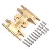 INJORA RC Skid Plate Brass Chassis Accessories for 1/24 RC Crawler Axial Gladiator Bronco C10 JLU Deadbolt Upgrades Parts (Gold) view 1