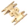 INJORA RC Skid Plate Brass Chassis Accessories for 1/24 RC Crawler Axial Gladiator Bronco C10 JLU Deadbolt Upgrades Parts (Gold) view 2