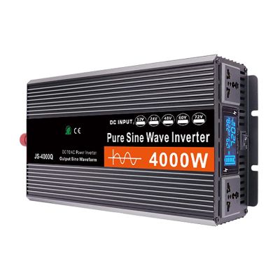 Pure Sine Wave Inverter 12V to 220V 3000W-6000W Peak Power Converter DC to AC with LCD Display, for Car Boat Truck RV Solar Power,4000W-48Vto110V