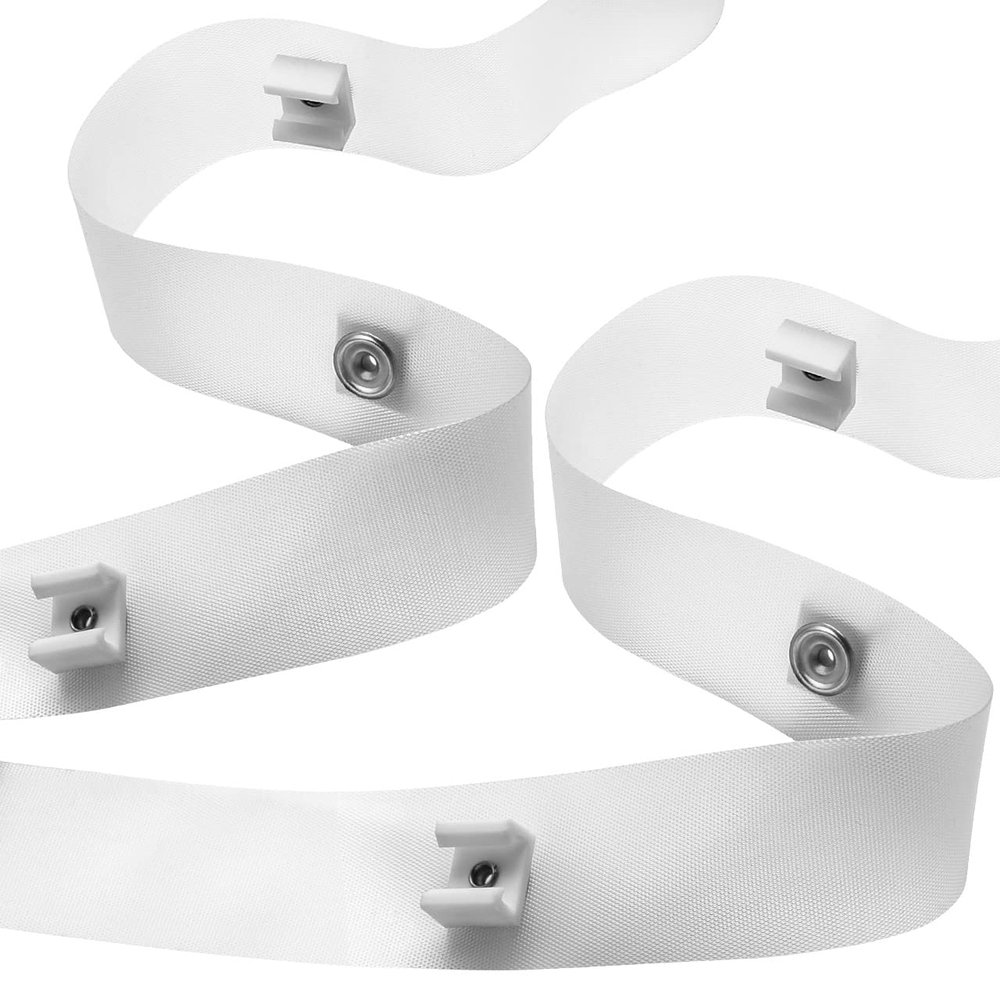 2 Pack RV Clear Glide Tape, 1/2 inch Glides, 72 inches Curtain Glide Tape A115