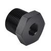 EVIL ENERGY 1/2" NPT Male to 1/8" NPT Female Reducer Bushing Fitting Adapter Hex Aluminum Black view 1