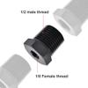 EVIL ENERGY 1/2" NPT Male to 1/8" NPT Female Reducer Bushing Fitting Adapter Hex Aluminum Black view 3