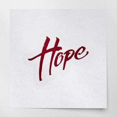 2 Pcs - No Background Decal Stickers of Saying Quote Hope (Burgundy) Premium Waterproof Vinyl Decal Stickers for Laptop Phone Accessory Helmet Car Window Mug Tuber Cup Door Wall USCSKUS05446aRE