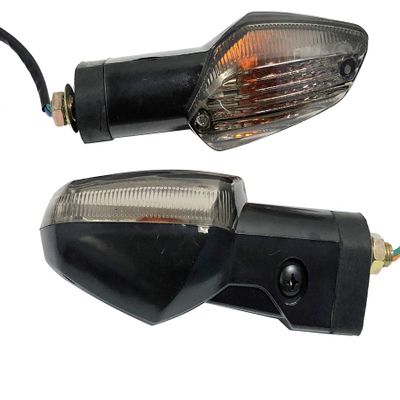 MotorToGo 2pcs Smoke Lens Motorcycle Turn Signals Assembly Compatible for 2015 Honda CB300F AC