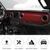 RT-TCZ Center Console Trim Cover Dashboard Control Panel Cover Decorative Interior Accessories for Jeep Wrangler JL JLU & Gladiator JT 2018-2022,Red Carbon Fiber view 4