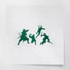 2 Pcs - Decal Stickers of Samurai Sillhouttes (Green) Premium Waterproof Vinyl Decal Stickers for Laptop Phone Accessory Helmet Car Window Mug Tuber Cup Door Wall Decoration Andskus105246Gr070722 view 1