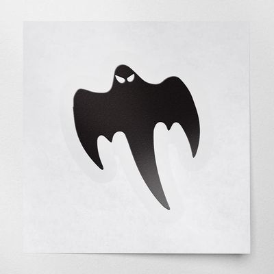 2 Pcs - ANGDEST CLUB Decal Stickers of Funny Cute Ghost 4 (Black) Premium Waterproof Vinyl Decal Stickers for Laptop Phone Accessory Helmet Car Window Mug Tuber Cup Door Wall ANDSKUS048211BL070722