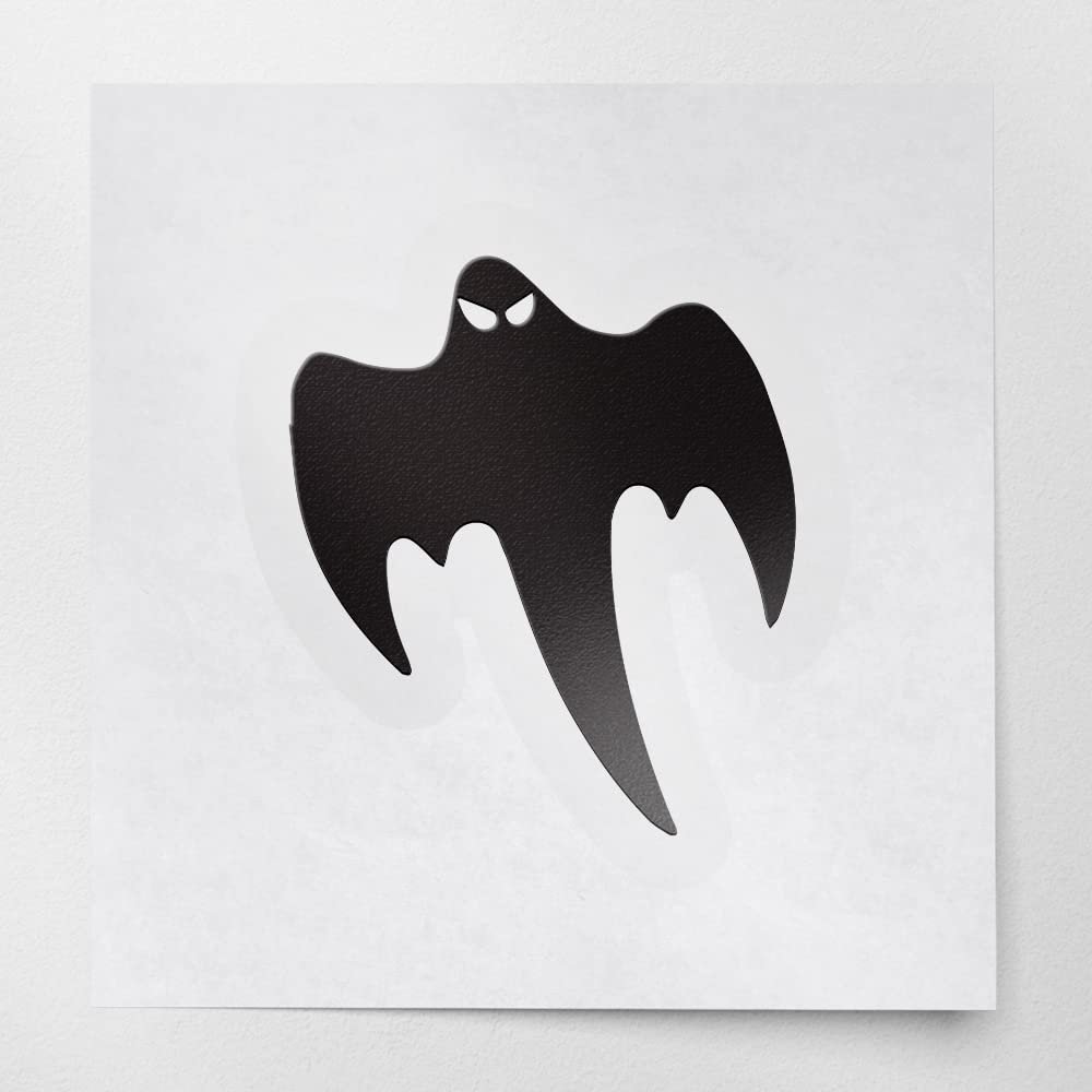 2 Pcs - ANGDEST CLUB Decal Stickers of Funny Cute Ghost 4 (Black) Premium Waterproof Vinyl Decal Stickers for Laptop Phone Accessory Helmet Car Window Mug Tuber Cup Door Wall ANDSKUS048211BL070722